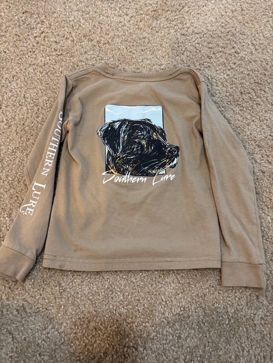 Other - Kids' Long-Sleeve Dog Graphic Tee - Tan